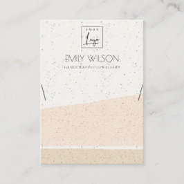 ABSTRACTE BLUSH CERAMIC WAVES KETTING DISPLAY LOGO VISITEKAARTJE