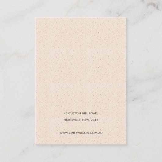 ABSTRACTE BLUSH CERAMIC WAVES KETTING DISPLAY LOGO VISITEKAARTJE (Achterkant)