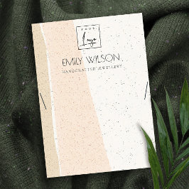 ABSTRACTE BLUSH CERAMIC WAVES KETTING DISPLAY LOGO VISITEKAARTJE