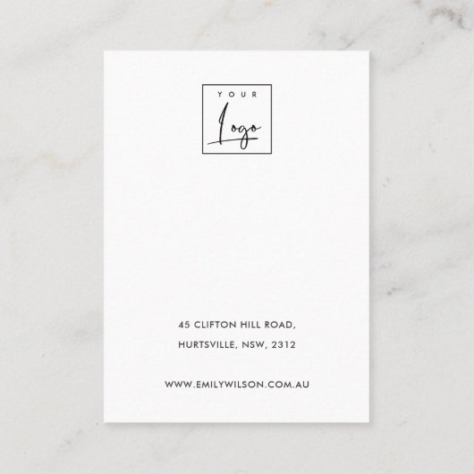 ABSTRACTE BLUSH DUSKY BLUE STUD EARRING DISPLAY BU VISITEKAARTJE (Achterkant)