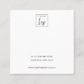 ABSTRACTE BLUSH DUSKY BLUE STUD EARRING DISPLAY SQ VIERKANTE VISITEKAARTJE (Achterkant)