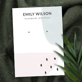 ABSTRACTE BLUSH DUSKY BLUE STUD EARRING DISPLAY VISITEKAARTJE