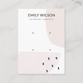 ABSTRACTE BLUSH DUSKY PINK STUD 2 EARRING DISPLAY VISITEKAARTJE