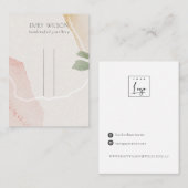 Abstracte Blush Earish Green Hairclips Pin display Visitekaartje (Voorkant / Achterkant)