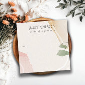 Abstracte Blush Earthy Ketting Band Sjabloon Vierkante Visitekaartje