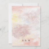 Abstracte Blush en Gele Waterverf Achtergrond In Kaart (Achterkant)