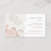 Abstracte blush geeft vorm aan modern Visitekaartj Visitekaartje (Achterkant)