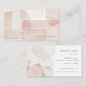 Abstracte blush geeft vorm aan modern Visitekaartj Visitekaartje (Voorkant / Achterkant)