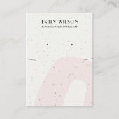 ABSTRACTE BLUSH KERAMISCHE KETTINGEN OORBEL DISPLA VISITEKAARTJE (Voorkant)