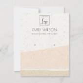 Abstracte Blush Keramische Waves Oorbel Display Lo Kaart (Voorkant)