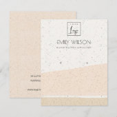 Abstracte Blush Keramische Waves Oorbel Display Lo Kaart (Voorkant / Achterkant)