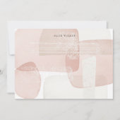 Abstracte Blush Modern Stationery Note Kaart Notitiekaartje (Voorkant)