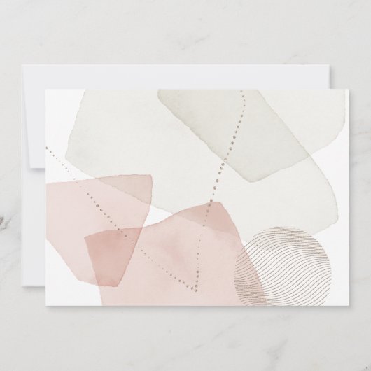 Abstracte Blush Modern Stationery Note Kaart Notitiekaartje (Achterkant)