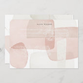 Abstracte Blush Modern Stationery Note Kaart Notitiekaartje (Voorkant / Achterkant)