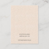 ABSTRACTE BLUSH PEACH CERAMIC EARRING DISPLAY LOGO VISITEKAARTJE (Achterkant)