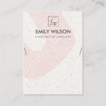 ABSTRACTE BLUSH PINK CERAMIC KETTING DISPLAY LOGO