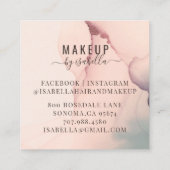 Abstracte Blush Pink Makeup Artist Square Business Vierkante Visitekaartje (Achterkant)
