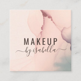 Abstracte Blush Pink Makeup Artist Square Business Vierkante Visitekaartje