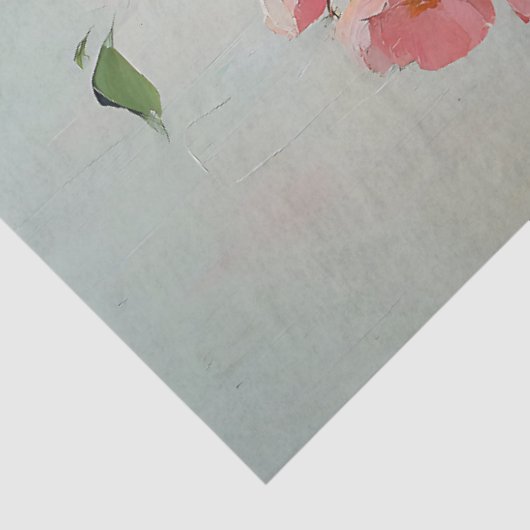 Abstracte Blush Roze Bloemen Boeket Decoupage Tissuepapier (Detail)