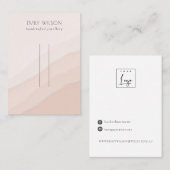 Abstracte Blush roze golven Hairclips Pin display Visitekaartje (Voorkant / Achterkant)