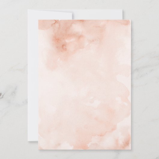 Abstracte Blush Roze & Gouden Folie Moderne Bruilo Kaart (Achterkant)
