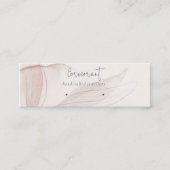 Abstracte blush Waterverf afvalhouder Mini Visitekaartje (Voorkant)