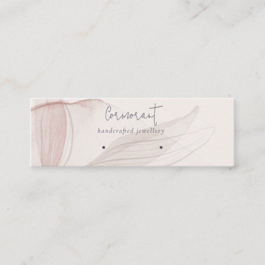 Abstracte blush Waterverf afvalhouder Mini Visitekaartje (Voorkant)