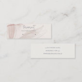 Abstracte blush Waterverf afvalhouder Mini Visitekaartje (Voorkant / Achterkant)