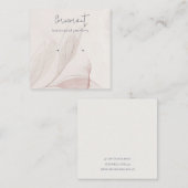 Abstracte blush Waterverf afvalhouder Vierkante Visitekaartje (Voorkant / Achterkant)