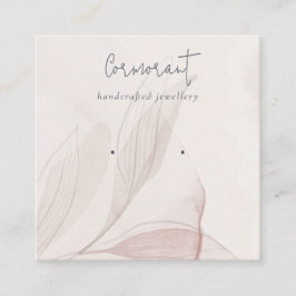 Abstracte blush Waterverf afvalhouder Vierkante Visitekaartje