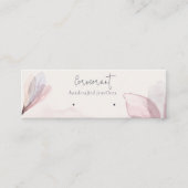 Abstracte Blush Waterverf Floral Earring Holder Mini Visitekaartje (Voorkant)