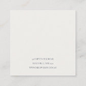 Abstracte Blush Waterverf Floral Earring Holder Vierkante Visitekaartje (Achterkant)