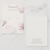 Abstracte Blush Waterverf Floral Earring Holder Visitekaartje (Voorkant / Achterkant)