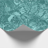 Abstracte Body Natuur Cellen Gold Blauwgroen Glitt Cadeaupapier (Hoek)