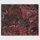 Abstracte Body Natuur Cells Glitter Burgundy Maroo Cadeaupapier (Vlak)