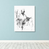 Abstracte Boeklezer Canvas Afdruk (Insitu (Houten vloer))