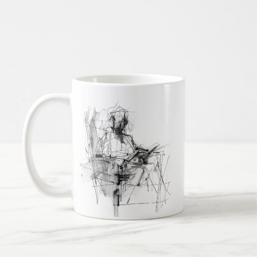 Abstracte Boeklezer Koffiemok (Links)