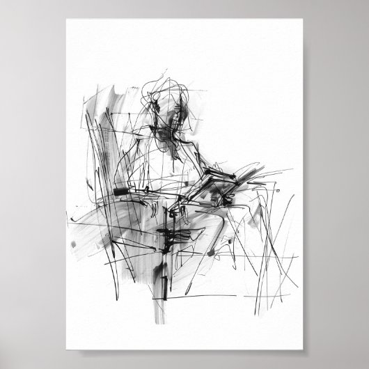 Abstracte Boeklezer Poster (Voorkant)