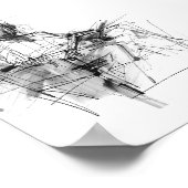 Abstracte Boeklezer Poster (Hoek)