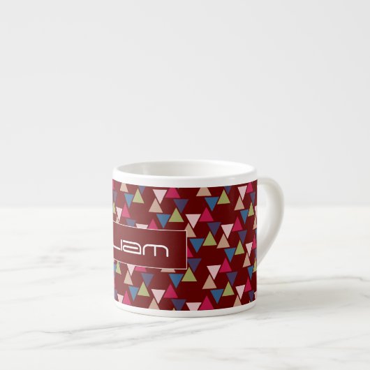 Abstracte bogungpatronen espresso kop (Voorkant rechts)