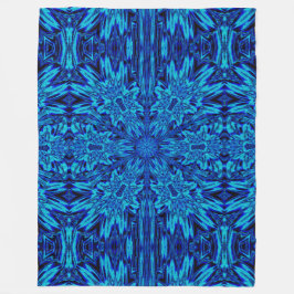 Abstracte Boheemse Blauwe Daisy Bloemen Gezellig Fleece Deken