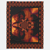 Abstracte Boheemse Vuurorchidee 1 Bloemenpatroon Fleece Deken (Voorkant)