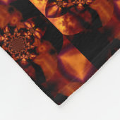 Abstracte Boheemse Vuurorchidee 1 Bloemenpatroon Fleece Deken (Hoek)