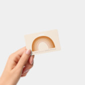 Abstracte Boho 70s Rainbow Terracotta Gepersonalis Badge (Handheld)