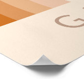 Abstracte Boho 70s Rainbow Terracotta Gepersonalis Poster (Hoek)