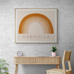 Abstracte Boho 70s Rainbow Terracotta Gepersonalis Poster<br><div class="desc">Abstracte Boho 70s Rainbow Terracotta Personalized Poster</div>