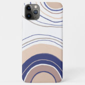 Abstracte Boho Arches - Blauw en beige Case-Mate iPhone Case (Achterkant)