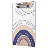 Abstracte Boho Arches - Blauw en beige Klembord (Links)