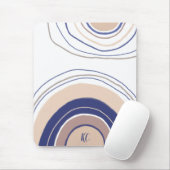 Abstracte Boho Arches - Blauw en beige Muismat (Met muis)