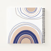 Abstracte Boho Arches - Blauw en beige Notitieboek (Achterkant)
